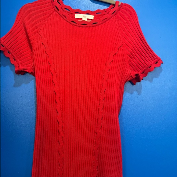 Jonathan Simkhai Vibrant Red Midi Dress - Picture 7 of 14